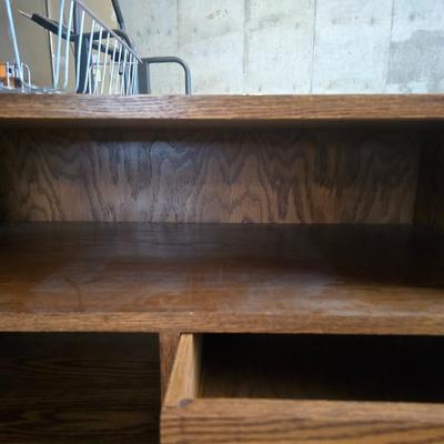 SOLID WOOD TV STAND WITH 2 DRAWERS