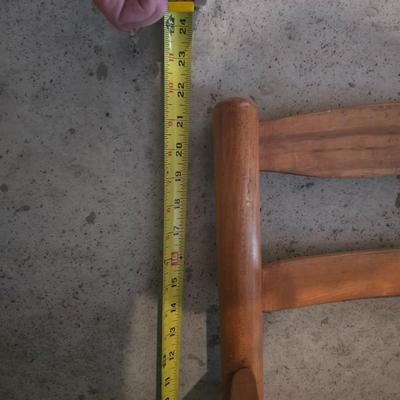 VINTAGE SOLID WOOD CHILD'S CHAIR & A FOLDING CHILD'S CHAIR