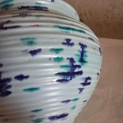 CERAMICS BY FREEDA FLOWER POT AND A BOWL ON A PEDESTAL