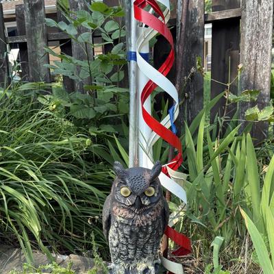 RWB wind spinner, yard Owl