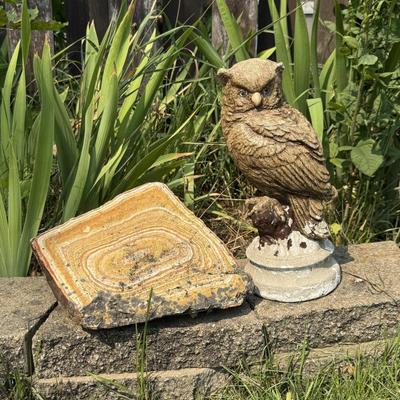 Garden Owl w/rock