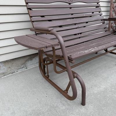 Wooden Rocking Bench