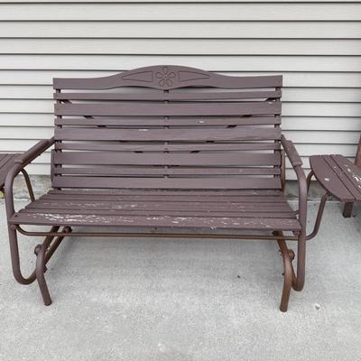 Wooden Rocking Bench