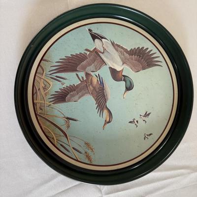 Drinking glasses w/Mallards&Ducks and platter