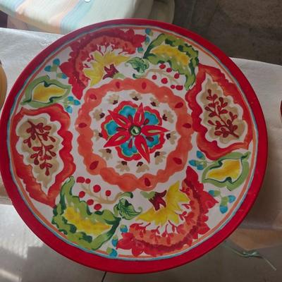 FRANKOMA SERVING BOWL, PLASTIC CHIP AND DIP PLATTER AND MORE
