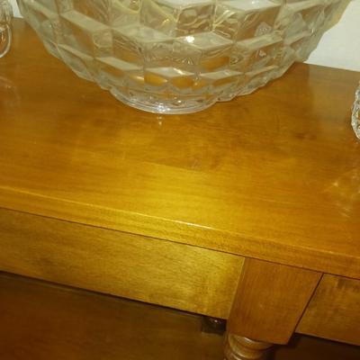 FOSTORIA PUNCH BOWL WITH CUPS
