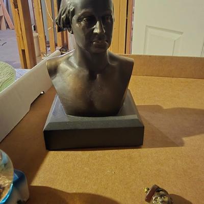 GEORGE WASHINGTON BUST, LITTLE RED WAGON, MINIATURE ANVIL AND MORE