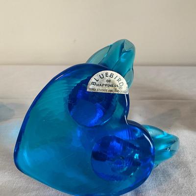815 Boehm Bird, Sitting Bird, Blue Glass Bird Lot