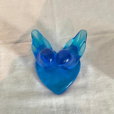 815 Boehm Bird, Sitting Bird, Blue Glass Bird Lot