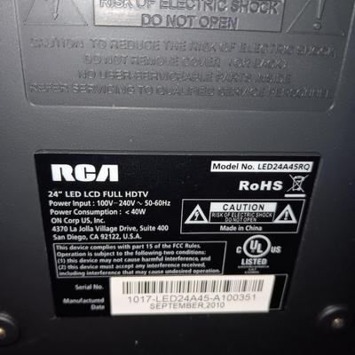 RCA 24" LED, LCD FULL HDTV WITH REMOTE
