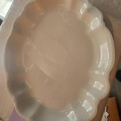 VINTAGE MILK GLASS SERVING DISHES