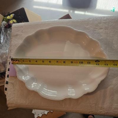 VINTAGE MILK GLASS SERVING DISHES