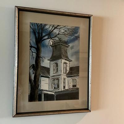 862 Watercolor Painting Of House