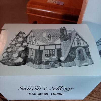2 DEPARTMENT 56 CHRISTMAS BUILDINGS AND DICKEN'S BARN AND SILO