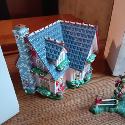 2 DEPARTMENT 56 CHRISTMAS BUILDINGS AND 1 OTHER BUILDING