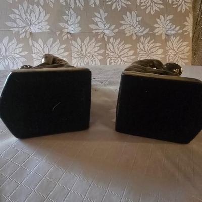 BRASS BOOKENDS "THE THINKER"