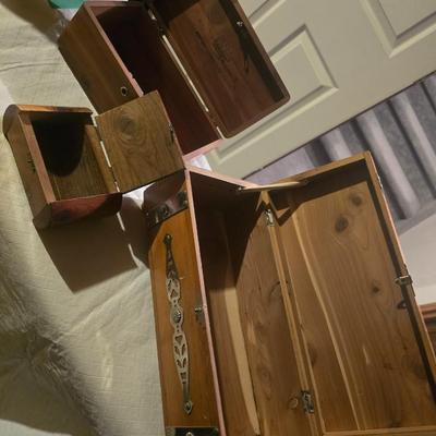 3 WOODEN BOXES
