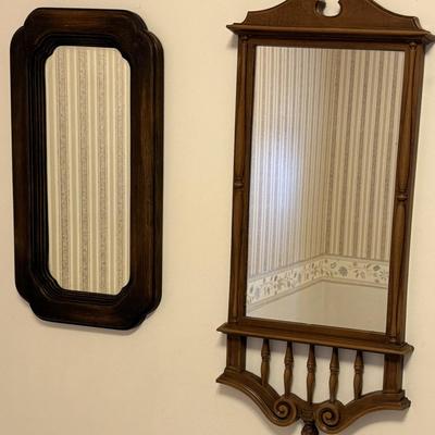 Wall Mirrors, 1 wood, 1 plastic