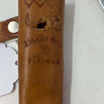 Sale Photo Thumbnail #8: 6 1/4” blade leather scabbard