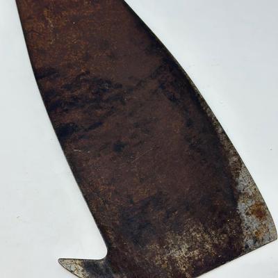 Sale Photo Thumbnail #33: Large hand welded cutting tool similar to a machete used for cutting sugar cane. 11 1/4” blade
