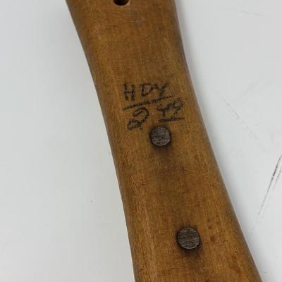 Sale Photo Thumbnail #31: Large hand welded cutting tool similar to a machete used for cutting sugar cane. 11 1/4” blade