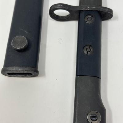 Sale Photo Thumbnail #36: New bayonet from action arms in the 80's IMI IDF. Top of scabbard is broken. See pictures
