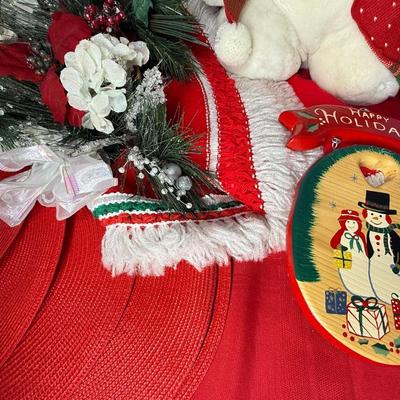Red Christmas items