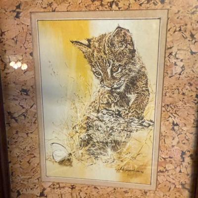 Group of framed art, picture frames