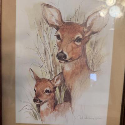Group of framed art, picture frames