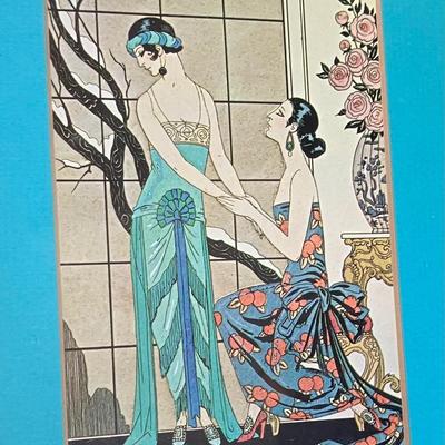George Barbier Vintage Prints Art Deco with Frames 8” x 10”