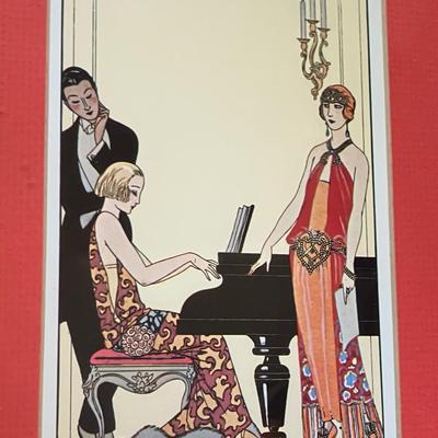George Barbier Vintage Prints Art Deco with Frames 8” x 10”