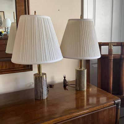 865 Vintage Brass Mid-Century Lamps