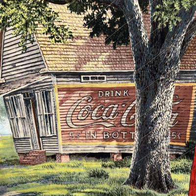 LeBanque slot machine w/COKE items & throw,