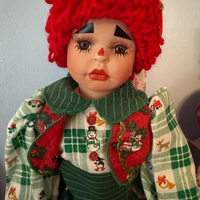 Raggie Anne and Andy Porcelain Dolls