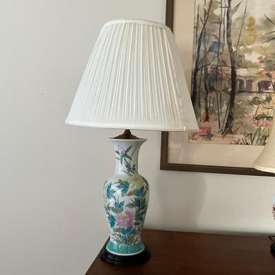 870 Chinese Floral Lamp