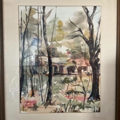 874 1963 Original Watercolor by Bette H. List 1963