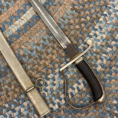 Sale Photo Thumbnail #135: Triple engraved blade with WK&C SOLINGEN markings. 37 1/2” overall length
