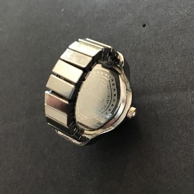 Sale Photo Thumbnail #134: Very nice vintage Paul Jardin finger watch with Purple glass Stone Please see attached photos working.