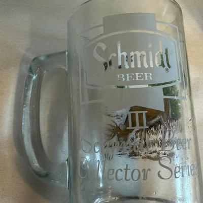 Pepsi glass canister, Schmidt beer mugs