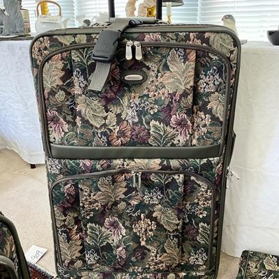 882 Lot of Protocol Floral Tapestry Suitcases