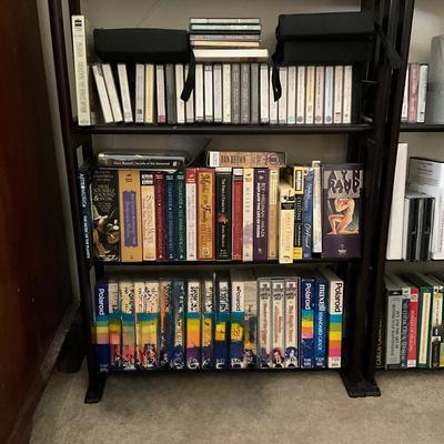 883 Large Two-shelves of Cassette Tapes & VHS Tapes of Spiritual Holistic Healing