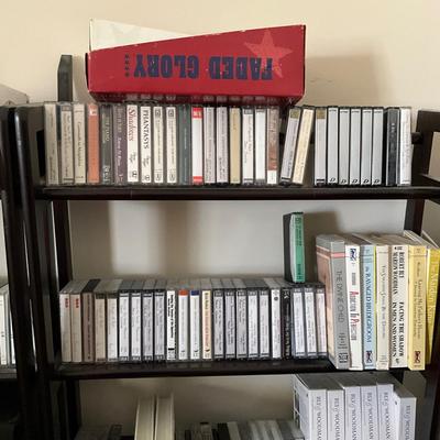 883 Large Two-shelves of Cassette Tapes & VHS Tapes of Spiritual Holistic Healing