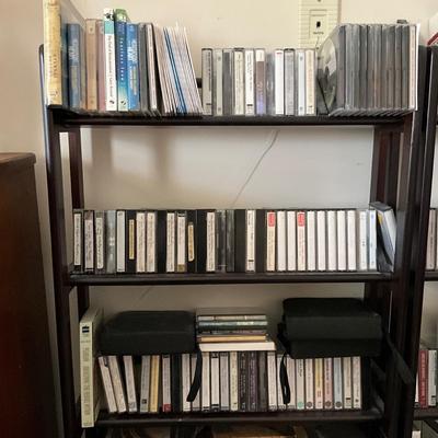 883 Large Two-shelves of Cassette Tapes & VHS Tapes of Spiritual Holistic Healing