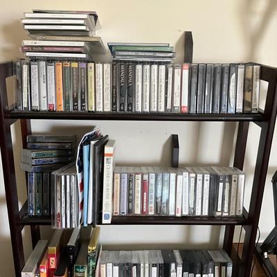 884 Large Assorted Lot of Cassette Tapes with Cassette Drawers