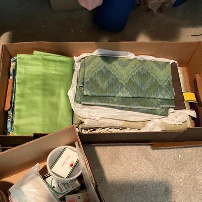 885 Lot of Three Boxes of Sewing Materials