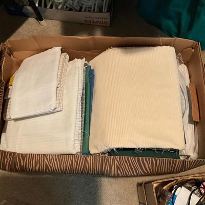 885 Lot of Three Boxes of Sewing Materials