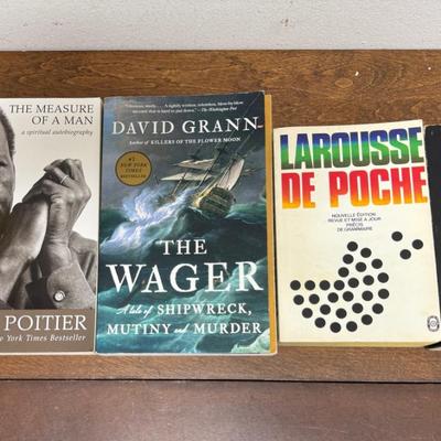 Sale Photo Thumbnail #205: Sidney Poitier, Measure of a Man: TheWager, David Grann; Used in good condition.