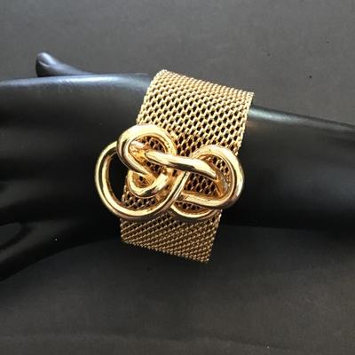 Gold, toned, fashion, statement bracelet
