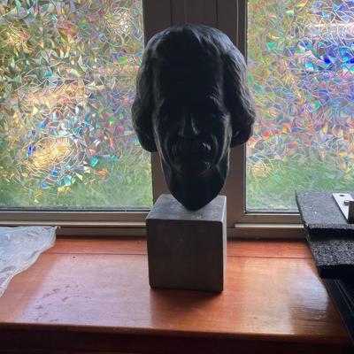 Mark Twain Bust Sculpture Signed “Heilborn 65”
