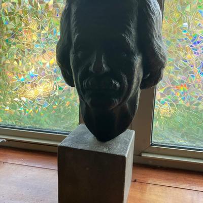 Mark Twain Bust Sculpture Signed “Heilborn 65”